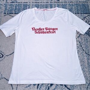 Rare & Unique German white and red bling tee
